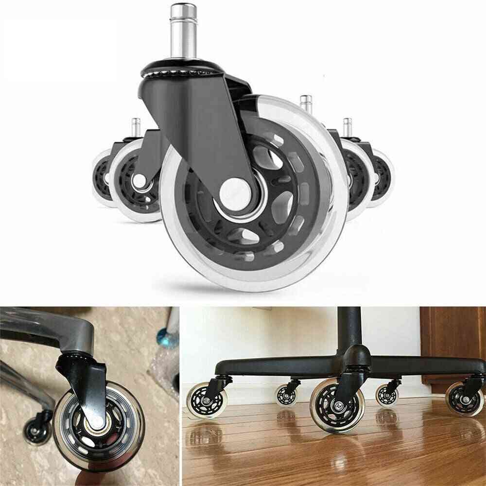 Transparent Furniture Casters Durable Hardware Replacement Soft Safe Rollers Grip Chair