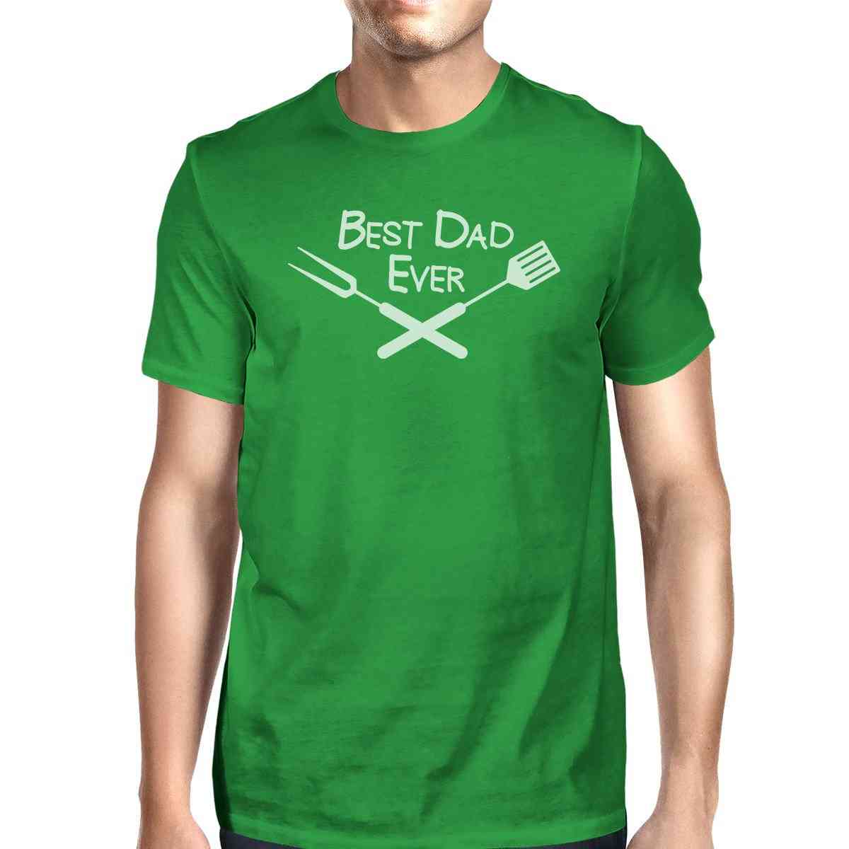 Bedste bbq far-grøn grafisk t-shirt
