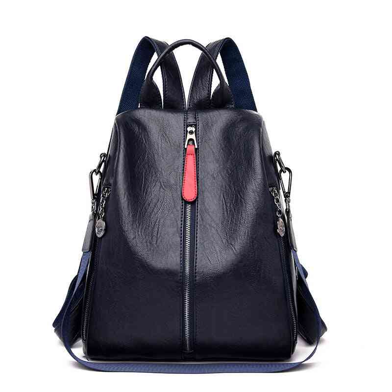 Casual Women High Quality Durable Vintage Soft Leather Backpacks
