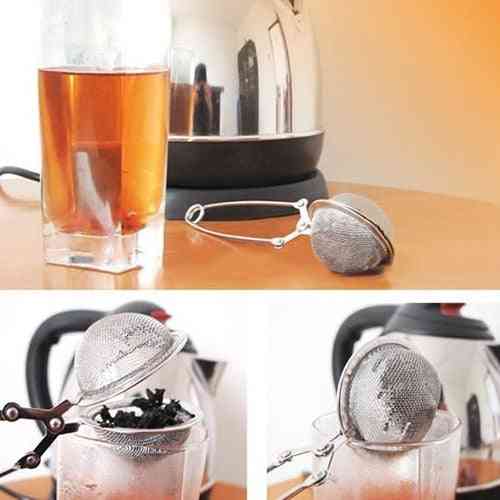 Rustfritt stål te infuser, sfærenett sil, kaffe urt krydder filter