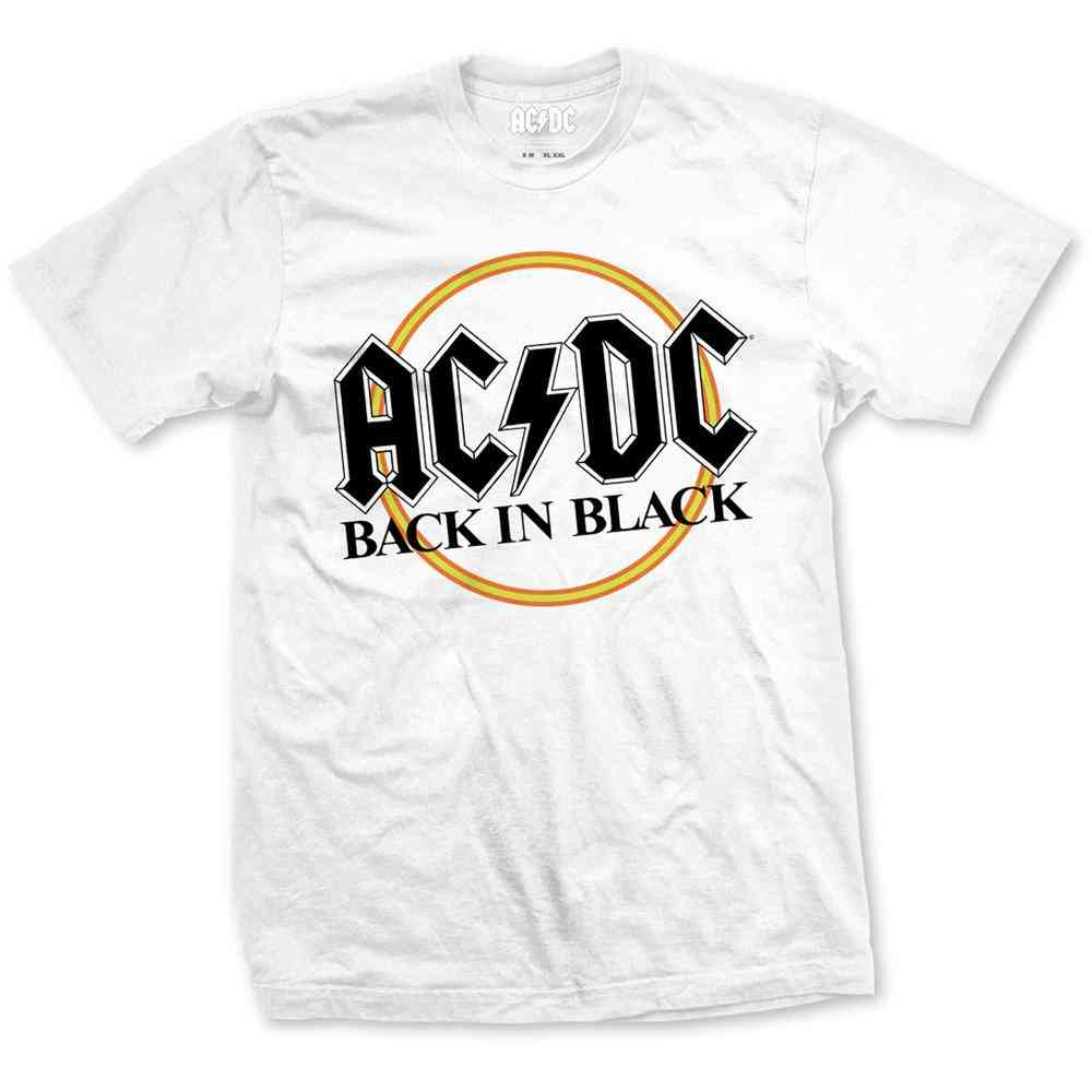 Ac/dc tilbake i svart sirkel t-skjorte