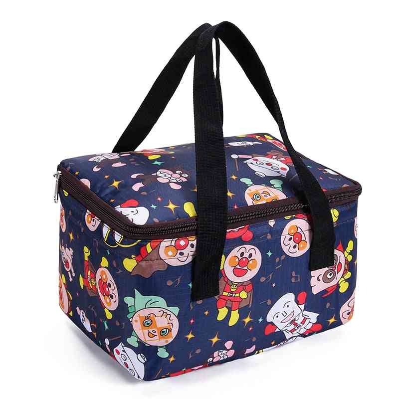 Large Cartoon Cooler Bag Insulated Leakproof Sided Portable Lunch Box
