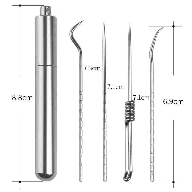 Stainless Steel Toothpick Set With Portable Holder