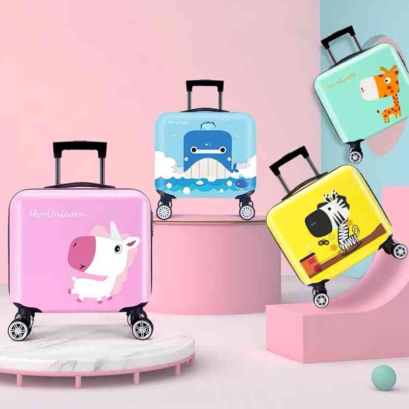 Children Anime Trolley Suitcases, On Wheel Kids Travel Luggage