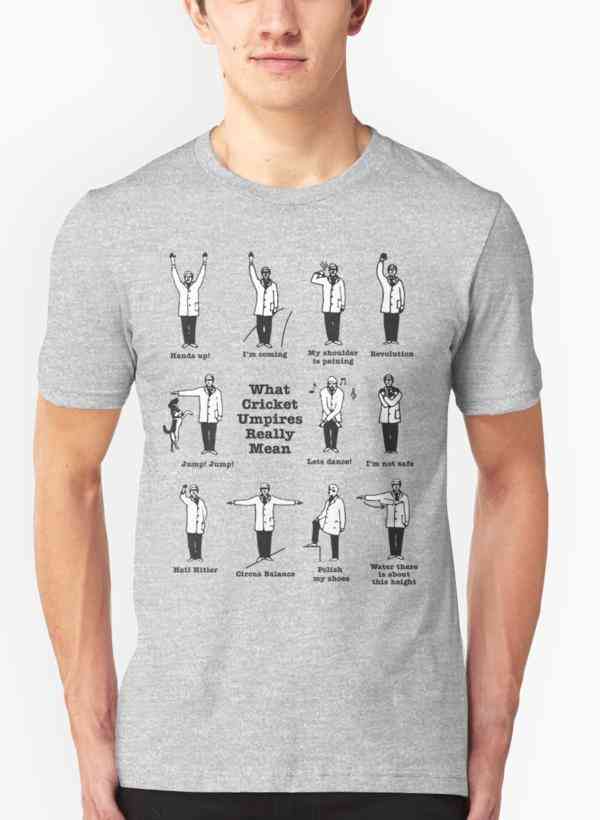 What Cricket Umpire Really Means Gray T-shirt