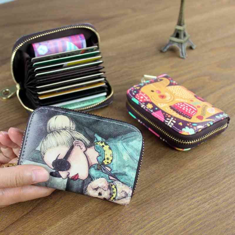 Women Wallet Pu Leather  Card Holder Case