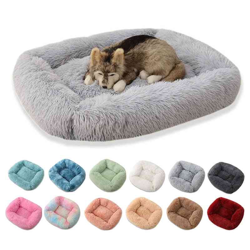 Pet Super Soft Winter Warm Sleeping Square Long Plush Mat