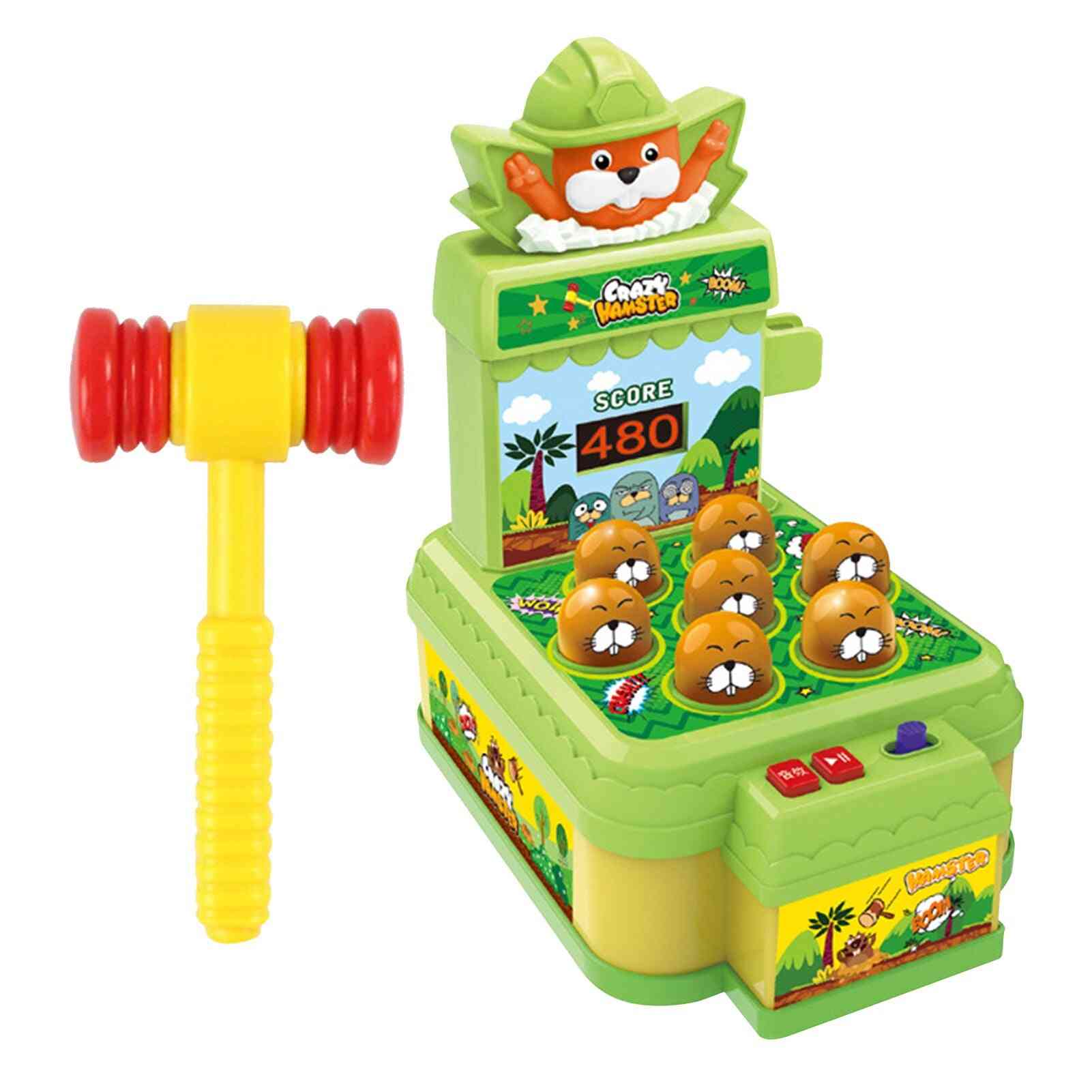 A Mole Game Interactive Pounding With Lights Sounds Pick Up Small Hammer Hitting Toy Educational Hand Exercise