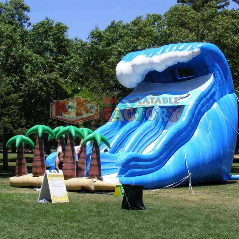 Commercial Inflatable Amusement Park Pool With Slide Water Games Inflatable Aqua Amusement Park