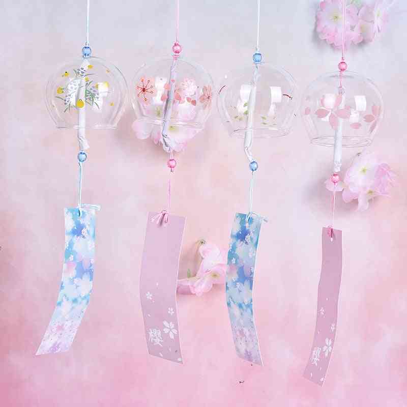 Japanilaistyylinen lasituulikellot riippuva käsityö kodinsisustus