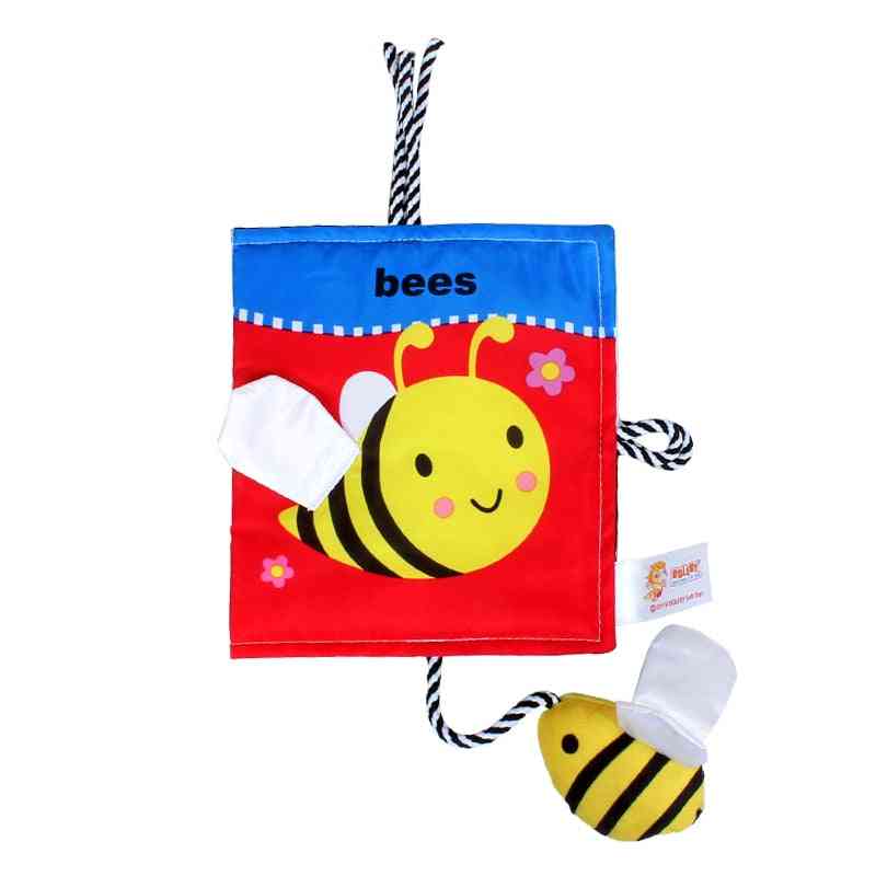 Baby's Double Face Cloth Book Bedside Pendant Lovely Bee Cognitive