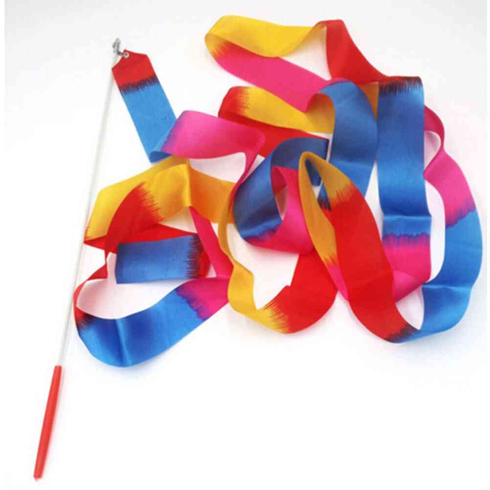 Kids Colorful Sport  Gymnastics Dance Ribbon