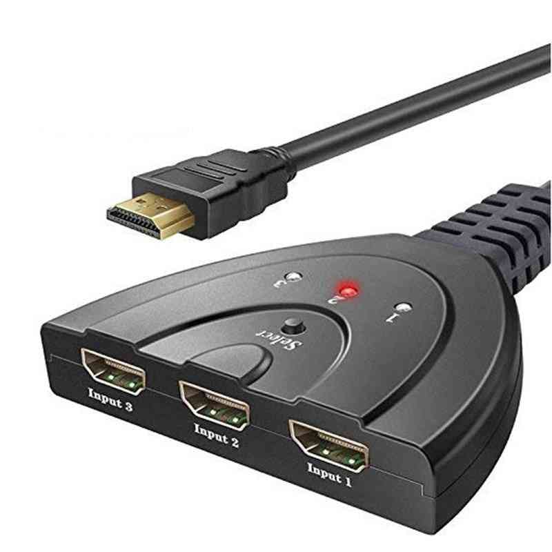 4k Hdmi-compatible Splitter Cable 3into 1out  Full 1080p High Definition