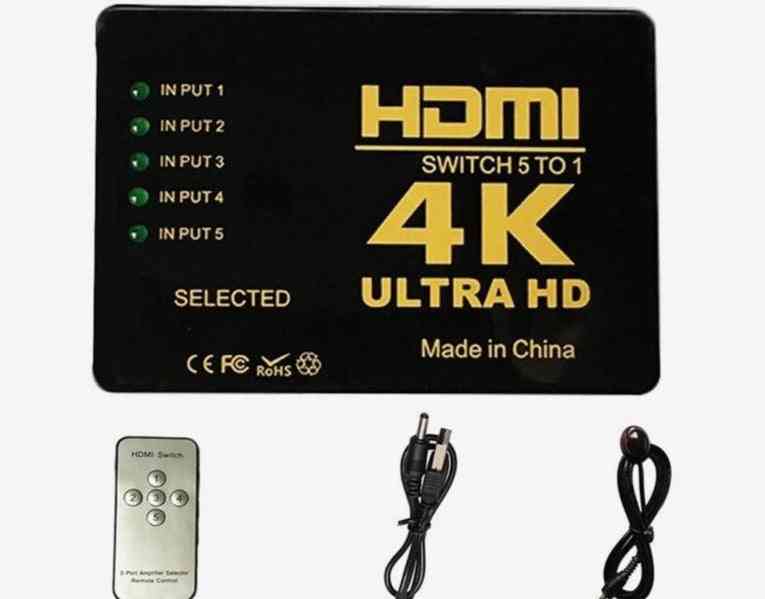 Hd 4k Hd-mi Splitter 1x5 Port 3d 4k*2k Video For Switcher Output Hub With Ir Remote