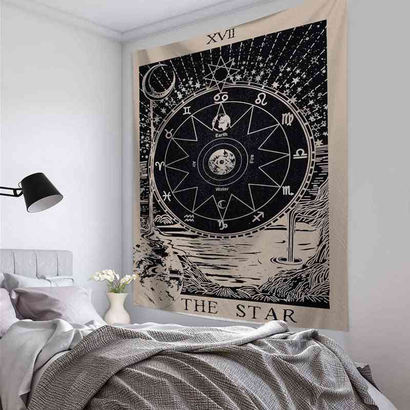 Tapisserie d'astrologie tenture murale carte de tarot