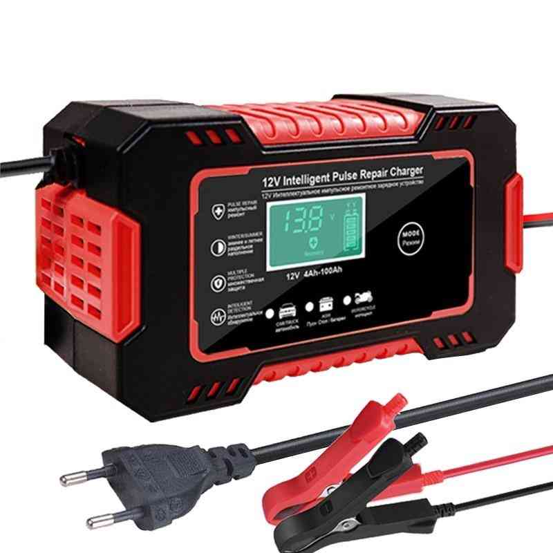 Car Battery Charger 12v 6a Pulse Repair Lcd Display Smart Charge