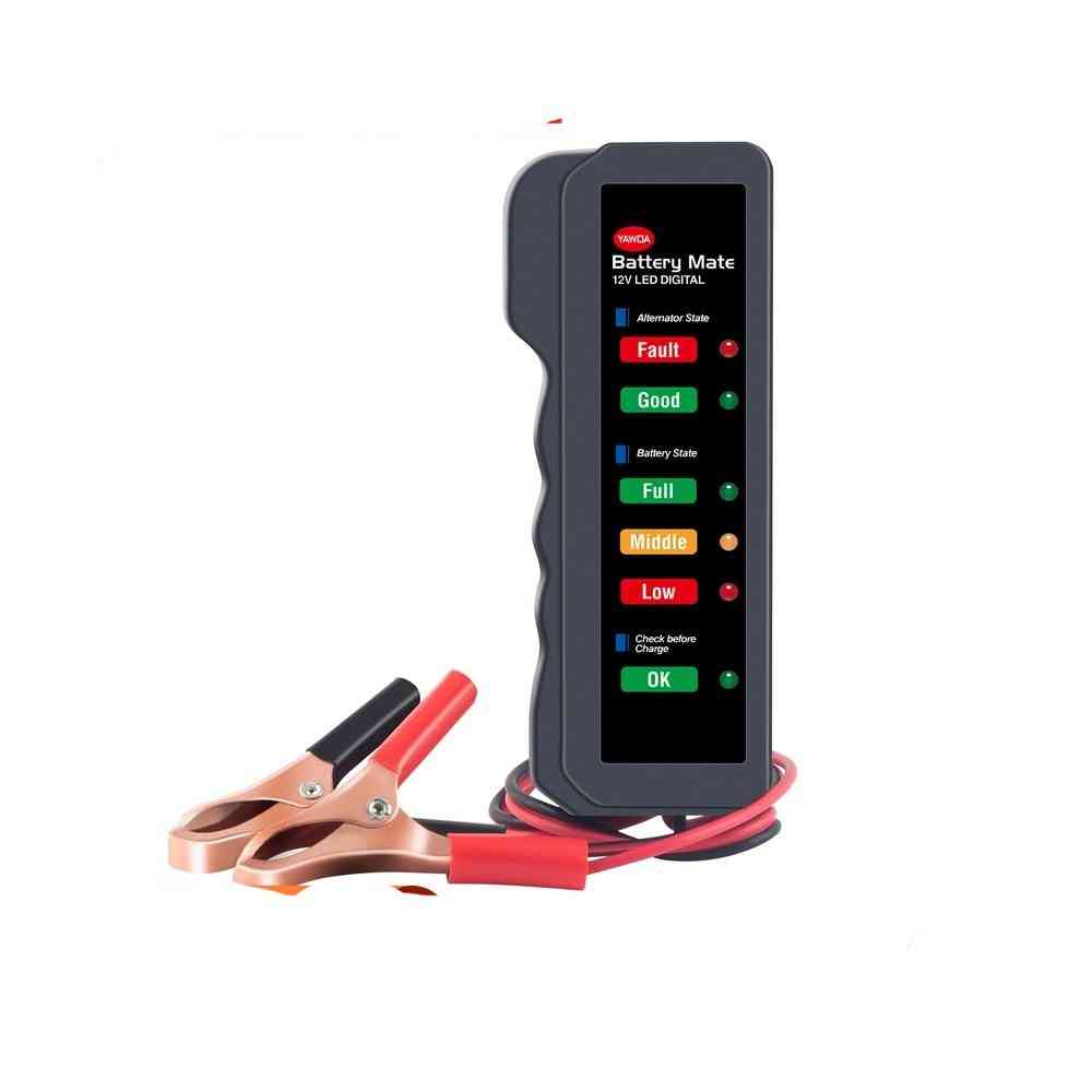 Auto Car Battery Digital 6 Tester Led Display Analyzer Alternator State Check Scanner