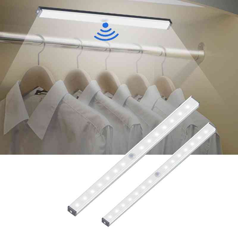 Led Usb Charging Cabinet Light Magnetic Strip Closet Light Night Lamp With Motion Sensor For Kitchen Bedroom Home Lighting