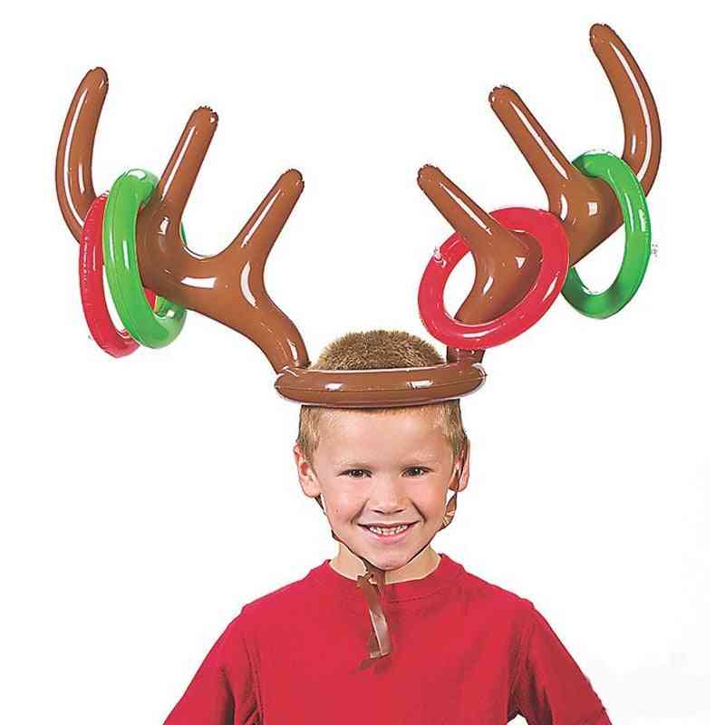 Inflatable- Reindeer Antler, Christmas Game Hat