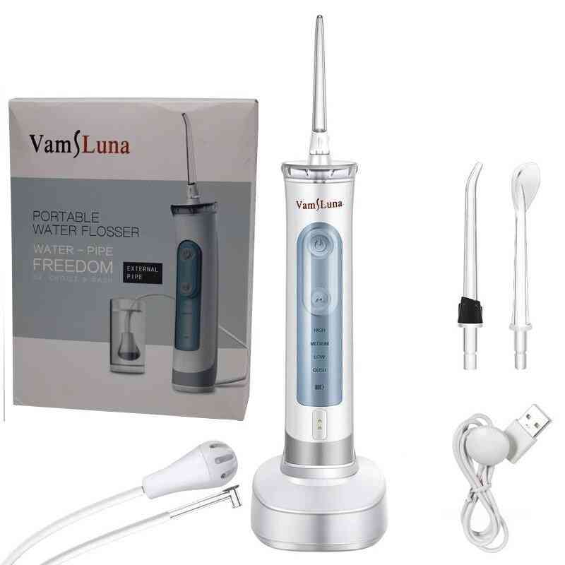 Portable Oral Cleaning Irrigator Water Pick Rechargeable With External Pipe