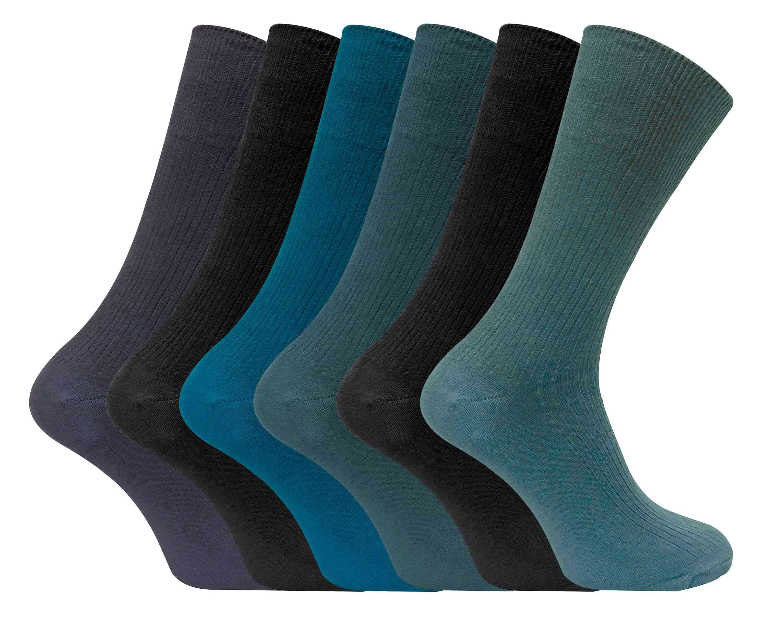 6 párů pánských neelastických ponožek ze 100% bavlny