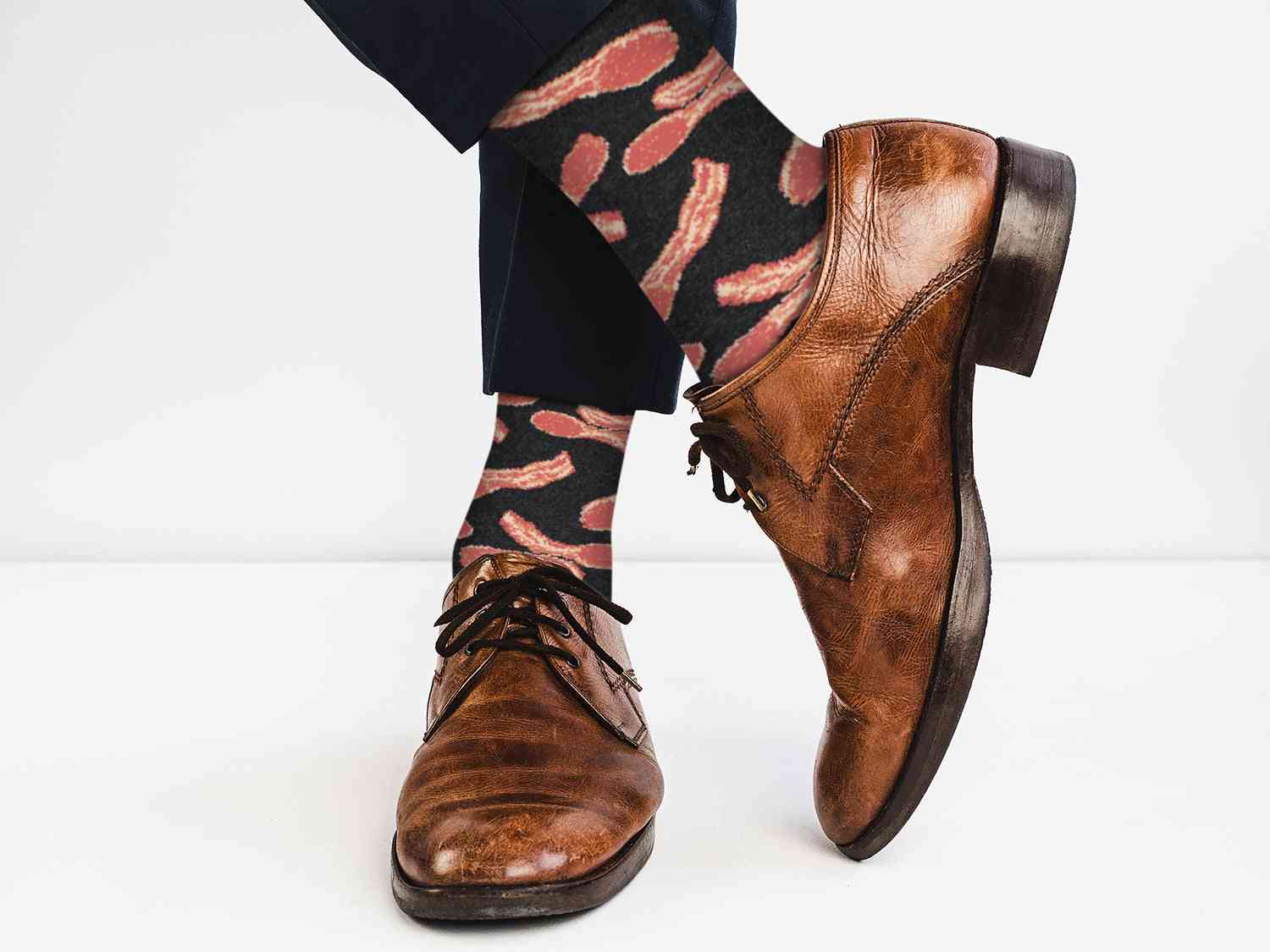 Prijetne oblikovalske trending nogavice za hrano - slanina - za moške in ženske