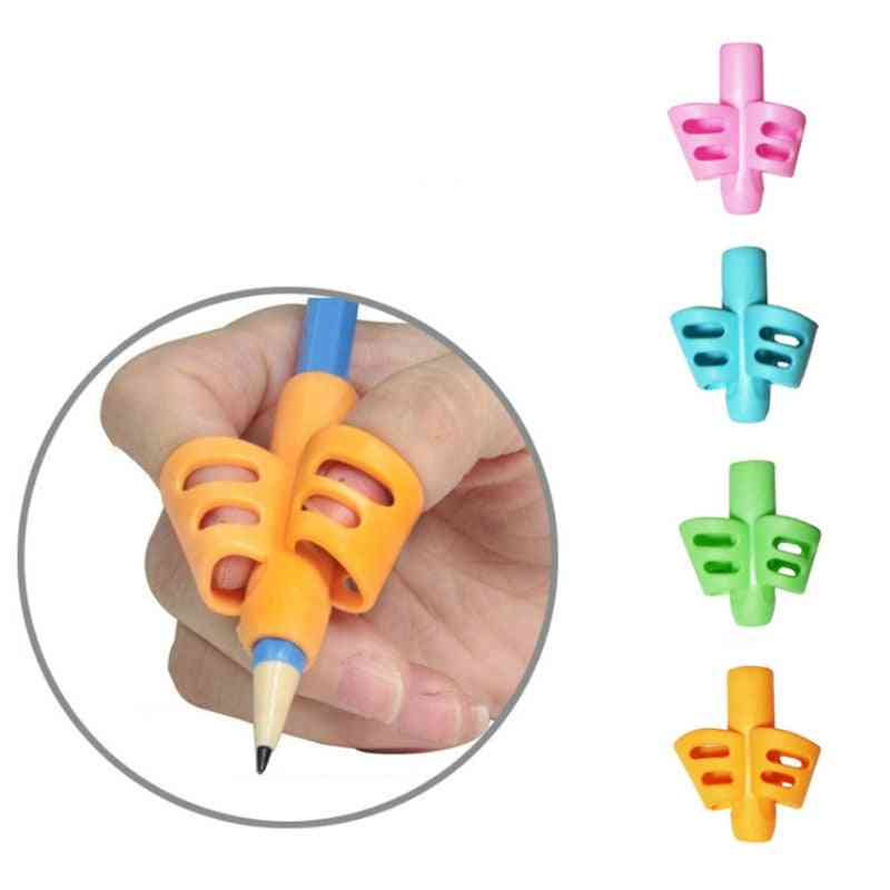 3-finger Grip Silicone Kid Baby Pen Pencil Holder Help Learn Writing Tool Correcting Pen Holder Postures School Supplies