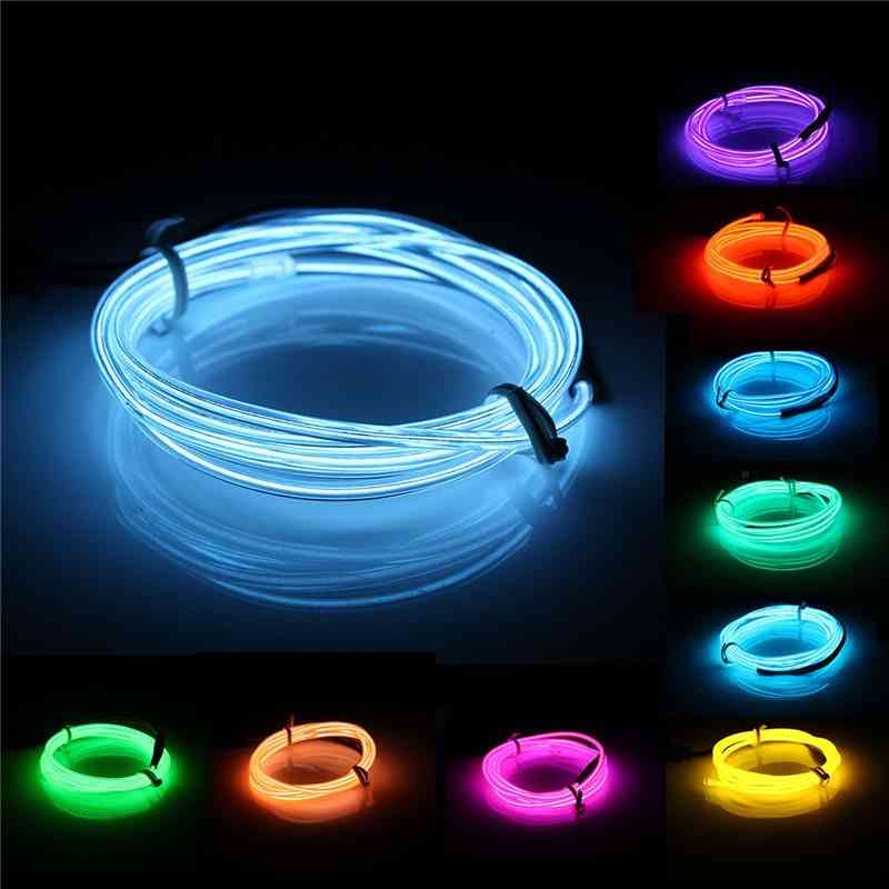 El soft tube strips neon wire til hjemmet hus bil auto dekoration bøjelig fleksibel fest begivenheder deco el glow reb