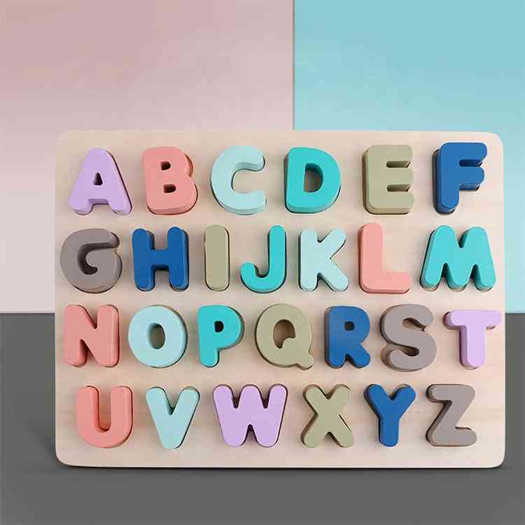 Wooden English Alphabet Puzzle Toy Game