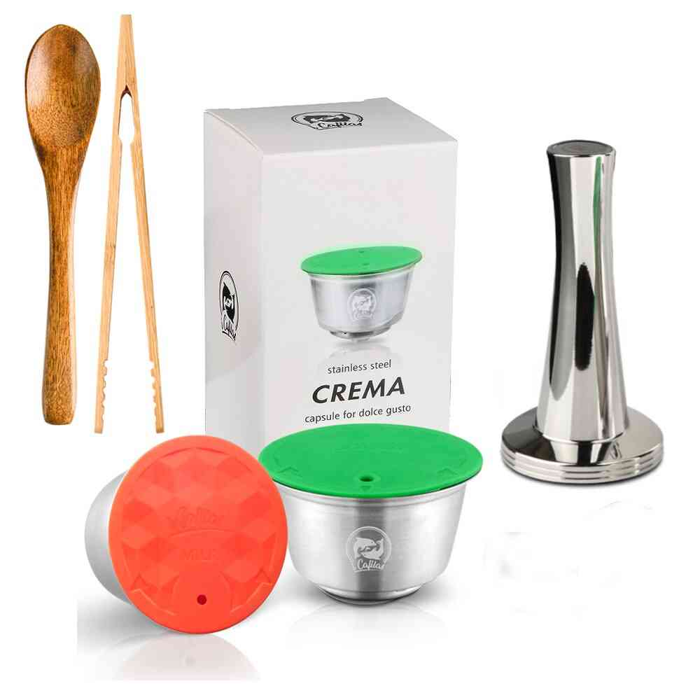 Stainless Metal Reusable Ground Tamper Coffee Spoon