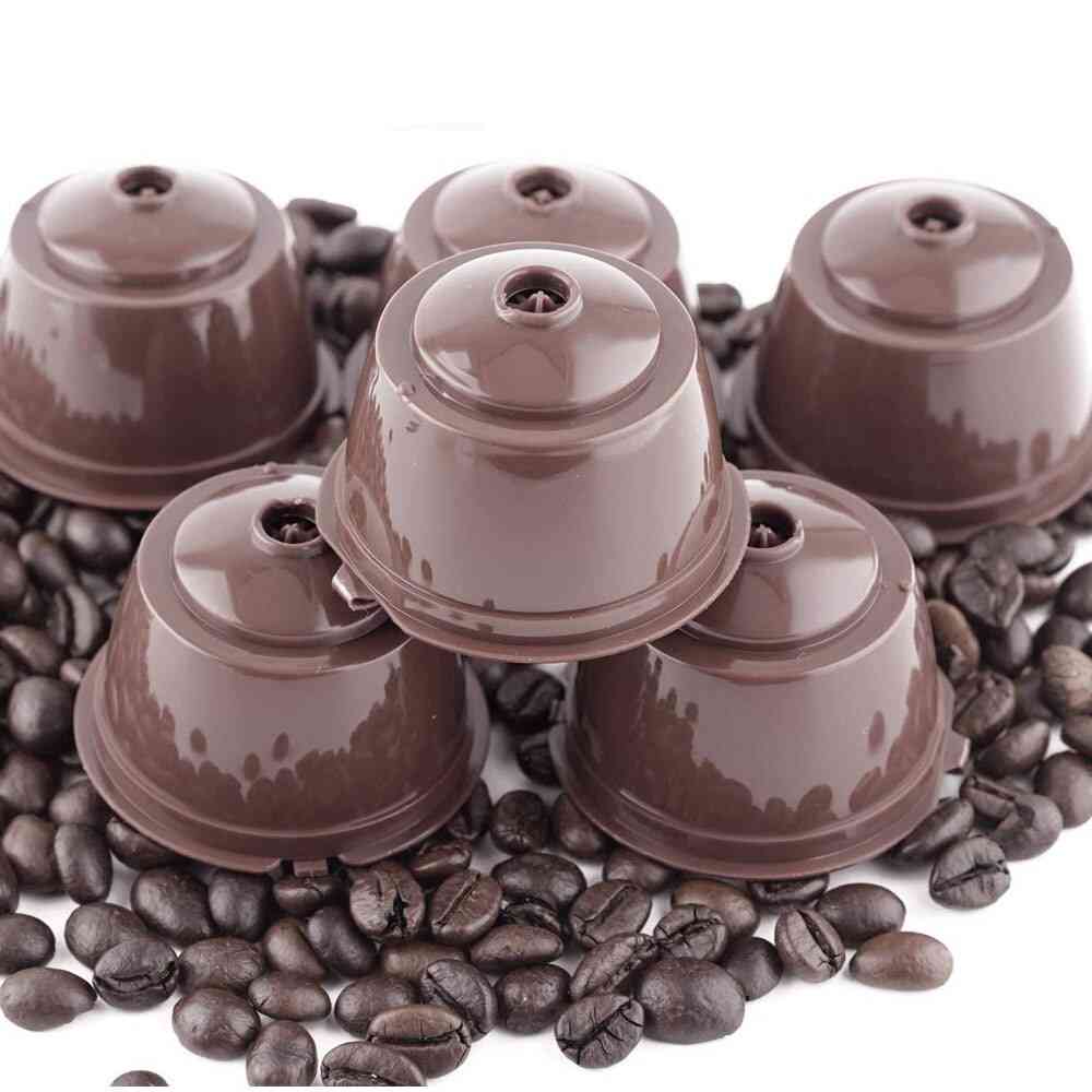 Nespresso passform för dolce gusto påfyllningsbara kaffekapslar filterkopp med skedborste