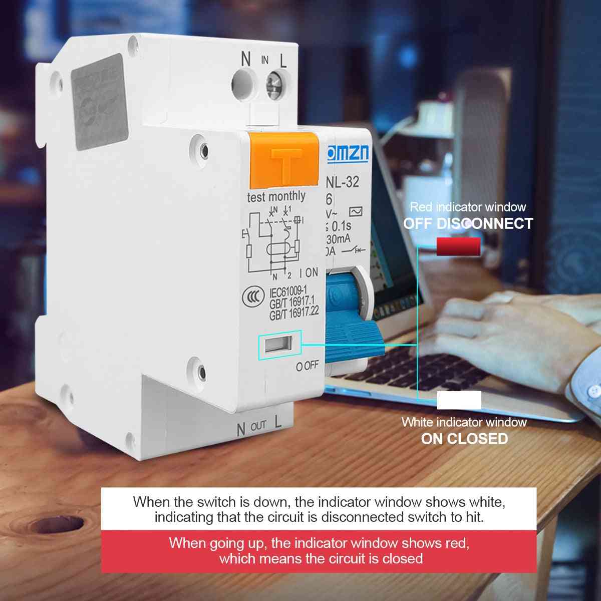 Residual Circuit Breaker With Over And Short Current Leakage Protection