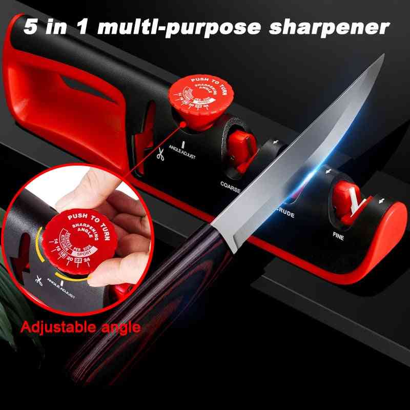 5in1 Professional Kitchen Knives Grinder Scissors Sharpening