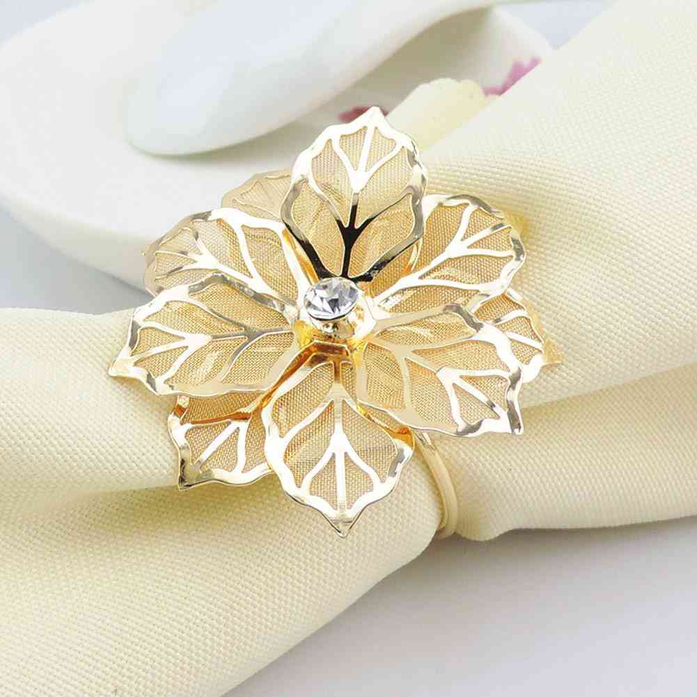 Napkin Rings With Hollow Out Flower