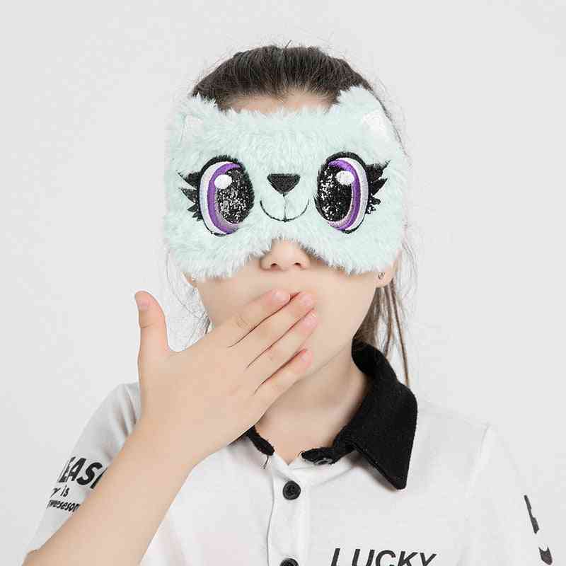 Plush Sleeping Eyepatch Panda Eye Cover