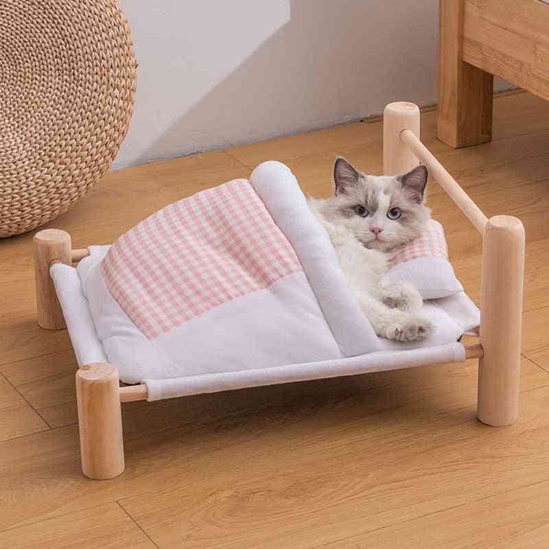 Sac de couchage amovible, lits hamacs en bois pour chats transat