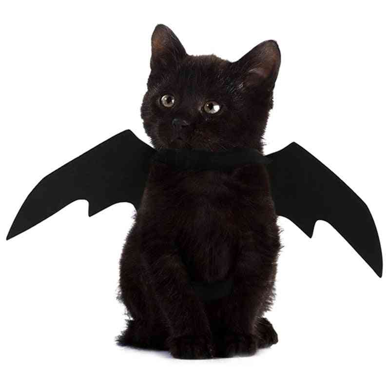 Halloween Cute Pet Clothes Black Bat Wings Harness