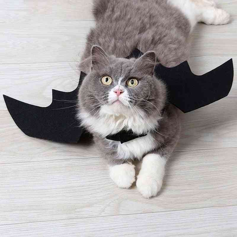Halloween Cute Pet Clothes Black Bat Wings Harness