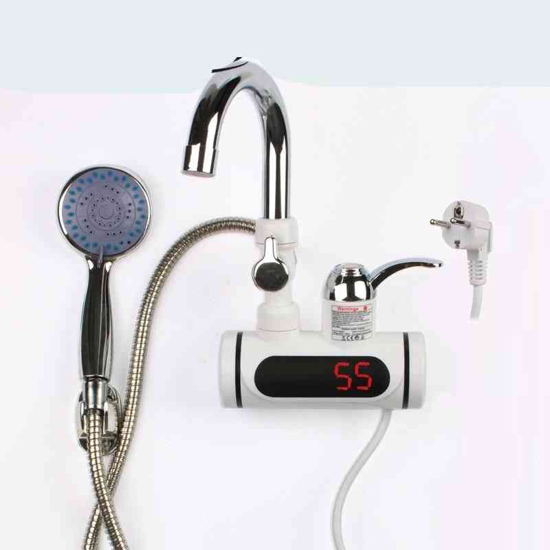 Water Heater Tankless Electric Cold Heating Tap Shower Temperature Display Instant