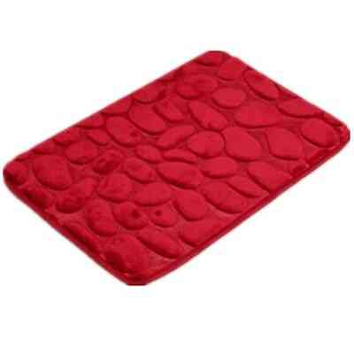 Coral Fleece Bathroom Memory Foam Rug Kit, Non-slip Mats