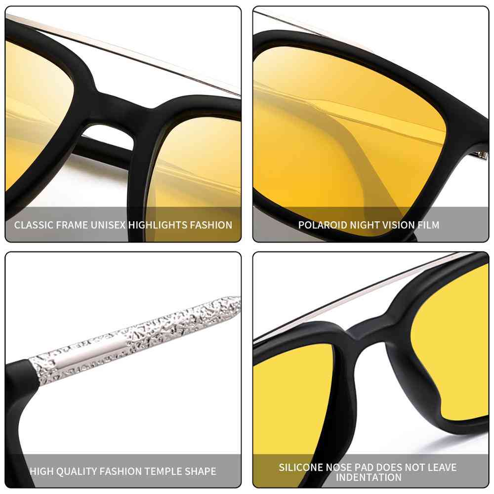 Men Night Vision Glasses Polarized Anti-glare Lens