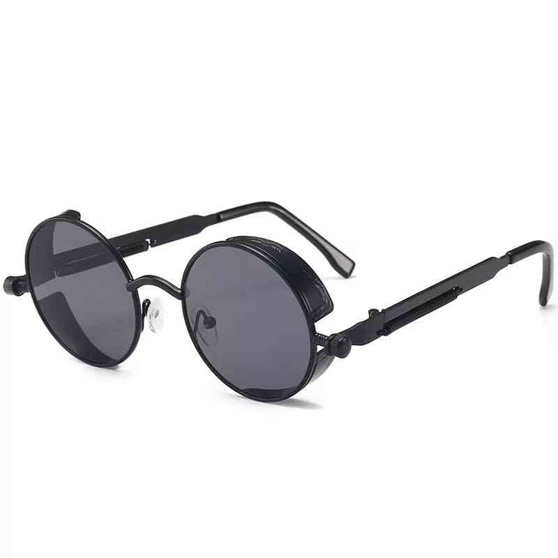 Classic Gothic Steampunk Sunglasses Round Metal Frame