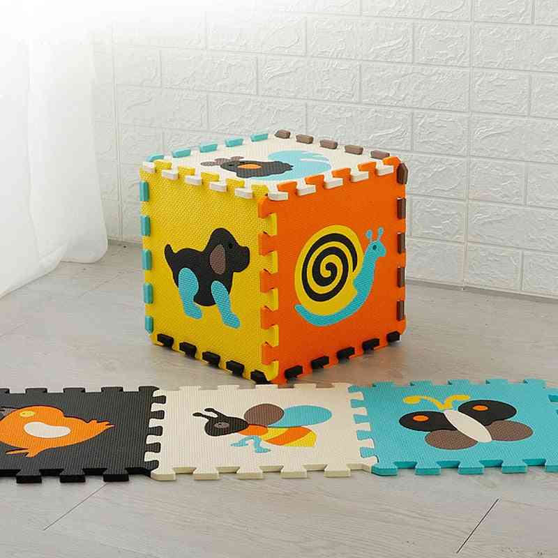 Baby Puzzle Jigsaw Soft Floor Mats Eva Foam Play Mat With Fence Thick Carpet Pad