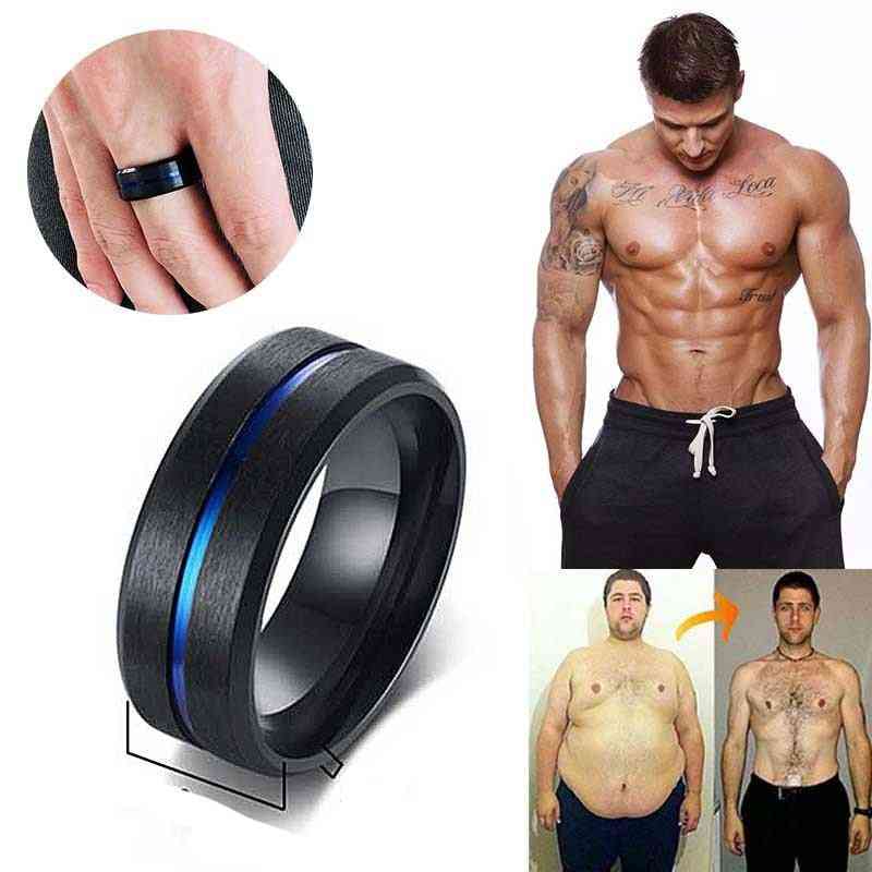 Magnetic Therapy Lose Weight Titanium Steel Ringslim Ring Health Care Jewelry