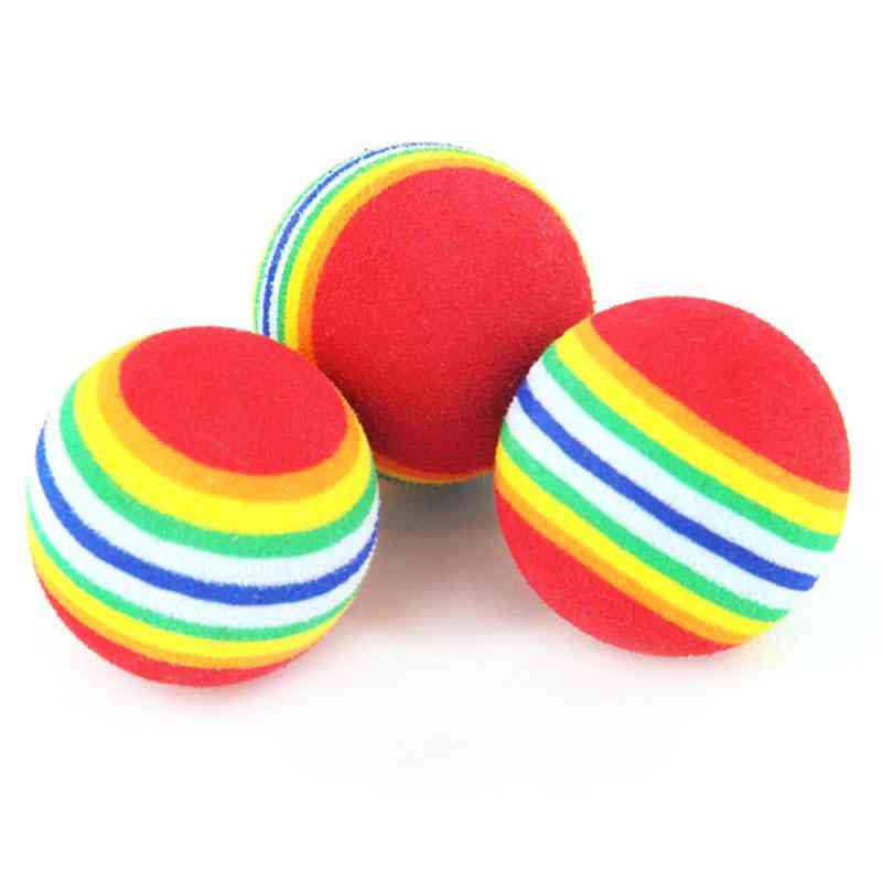1pcs Rainbow Ball Cat Toy Colorful Ball