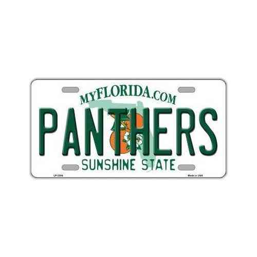 Aluminum Nhl Hockey License Plate Cover - Florida Panthers