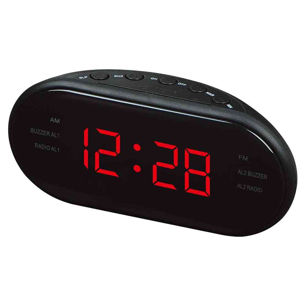 Led Desktop Alarm Clock In Digital Table Radio