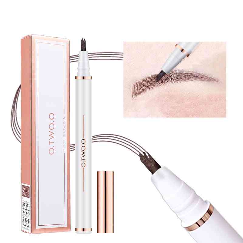 Waterproof Eyebrow Pencil Cosmetics Long Lasting Makeup Natural Dark Brown Liquid Brow Pen