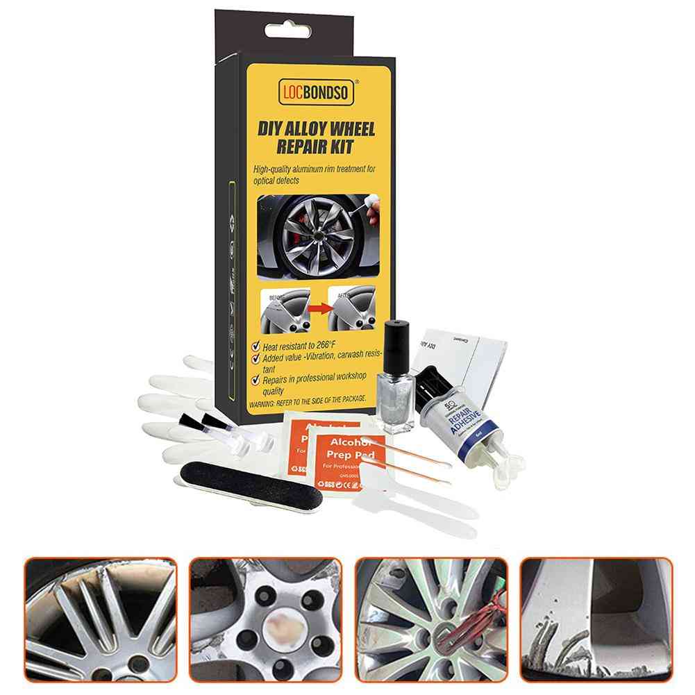 Alloy Wheel Repair Kits Adhesive General Silver
