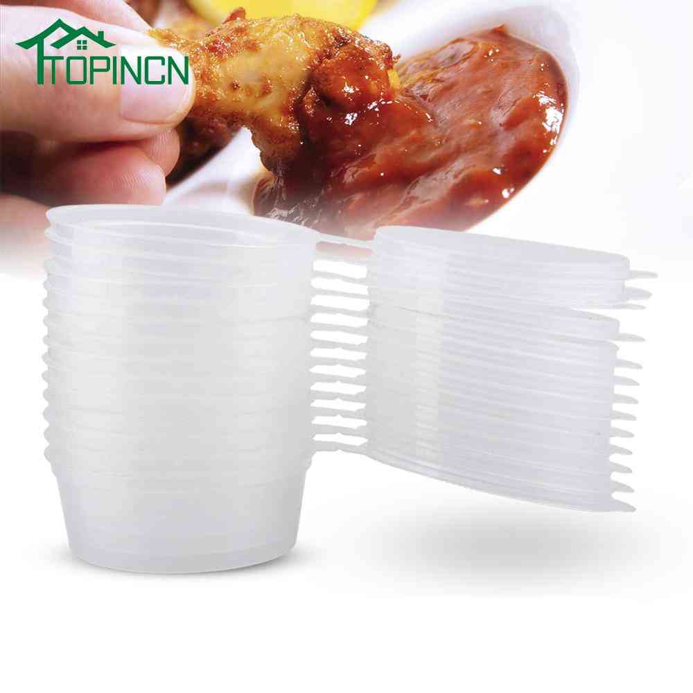 Disposable Plastic Clear Sauce Chutney Cups Boxes